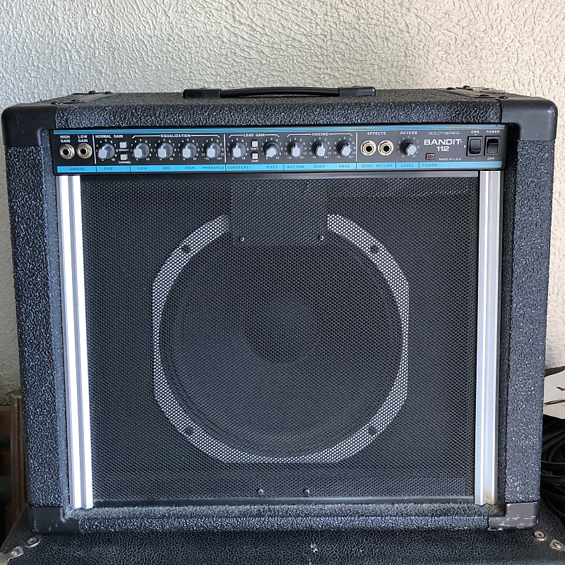 Peavey Bandit 112 Guitar Amplifier Teal Stripe no footswitch