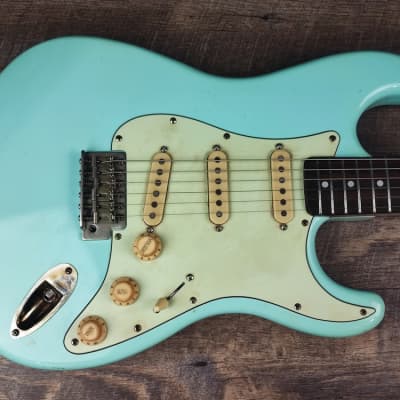 MyDream Partcaster Custom Built - Relic Sonic Blue with Matching Headstock JM635 image 3
