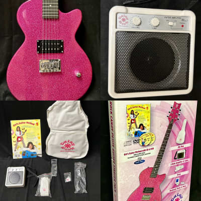Daisy Rock Rock candy w/ Case, Amp. Orig Box - Pink sparkle for sale