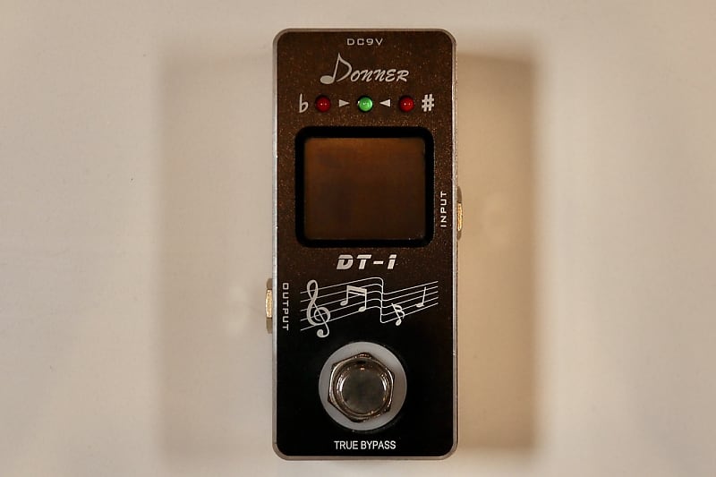 Donner Tuner Pedal, Dt-1 Chromatic Guitar Tuner Pedal with Pitch Indicator  for Electric Guitar and Bass True Bypass 