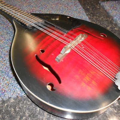 Harmony Monterey mandolin circa 1960's red & black burst image 2