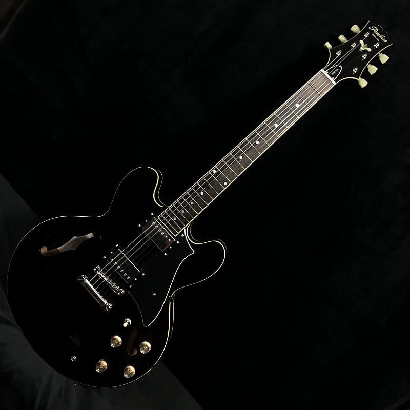 2018 Peerless Hardtail Black #6327 Semi Hollow Electric Archtop Guitar image 1