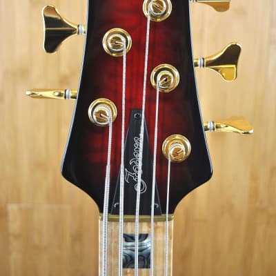 Fodera Emperor Bolt-on Custom 5 String Bass  Red Transparent image 3
