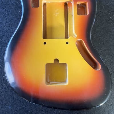 MJT Jaguar Body 3-tone Burst Nitro Laquer | Reverb