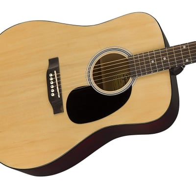 Fender Squier Dreadnought Acoustic Guitar - Natural w/ Hard Case image 4