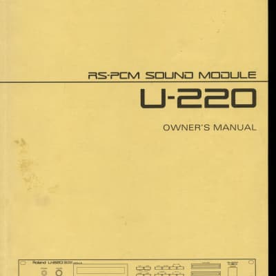 Roland U-220 Manual