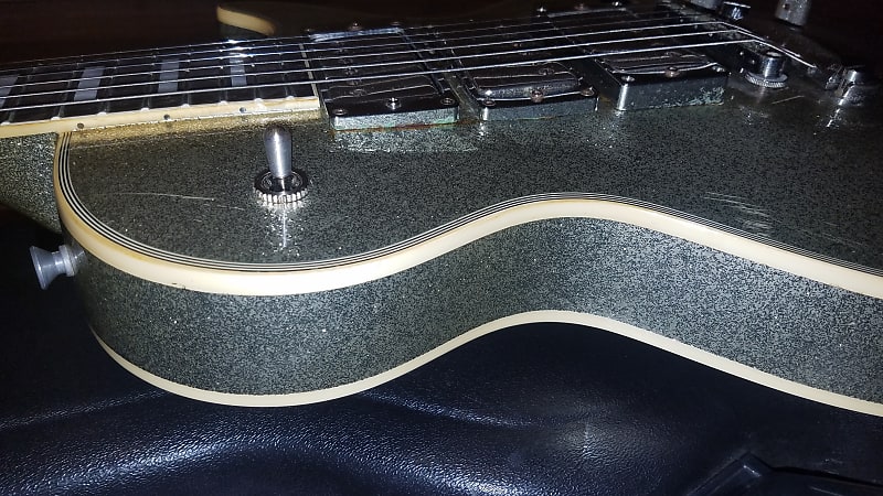Burny RLC-80 Les Paul Custom Silver Sparkle Japan Made | Reverb