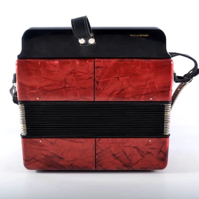 German Made Vintage Top Diatonic Button Accordion Hohner Erica C/F - 8 Bass ~ Squeezebox image 2