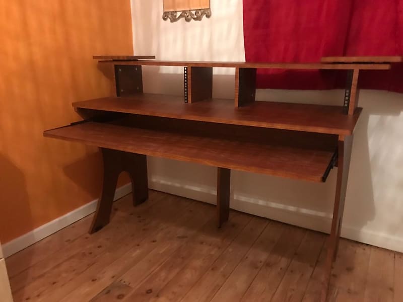 Trojan Pro Priam studio desk workstation wood finish Reverb UK