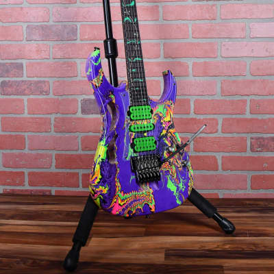 Ibanez Pia77BON Steve Vai Signature Limited Edition Brilliance of Now Hydro Dip Glow in the Dark Japan 2023 w/OHSC image 3