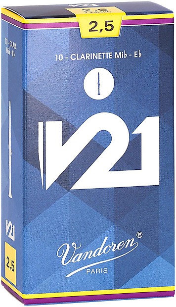 Vandoren CR8125 V21 Series Eb Clarinet Reeds - Strength 2.5 (Box of 10) image 1