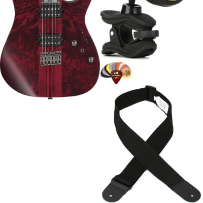 Ibanez Premium RGT1221PB Electric Guitar - Stained Wine Red  Bundle with Snark ST-8 Super Tight Chromatic Tuner... (4 Items) for sale