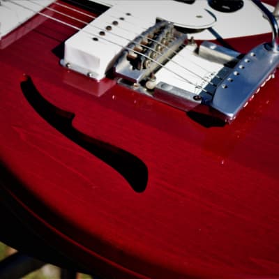 Micro-Frets Spacetone 1971 Red Transparent. VERY RARE. Excellent Guitar. MicroFrets custom guitar. image 7