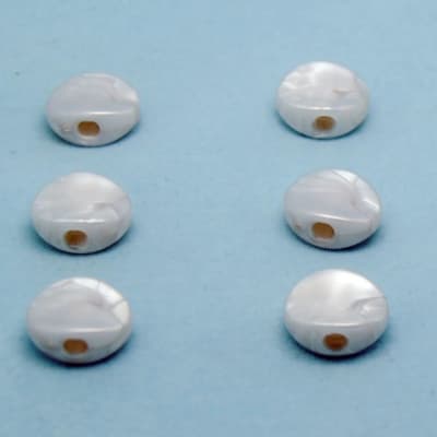White Pearl 6pcs Guitar Tuning Pegs Buttons Knobs