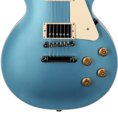 Gibson Les Paul Standard 50s Custom Color Electric Guitar, Plain Top (with Case), Pelham Blue image 4