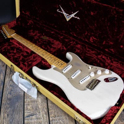 Fender Custom Shop Limited Edition '55 Dual-Mag Strat, Journeyman Relic- Aged White Blonde (7lbs 6oz image 14