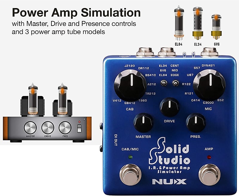 NUX Solid Studio IR Loader and Power Amp Simulator Pedal | Reverb