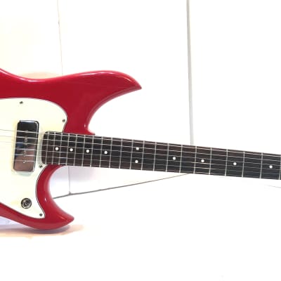 Yamaha 2 pickup modified electric guitar SG-2 1966 Hot rod red image 2