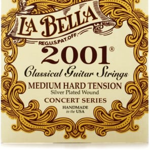 La Bella 2001 Silver-Plated Wound Classical Guitar Strings - Medium-hard Tension image 5