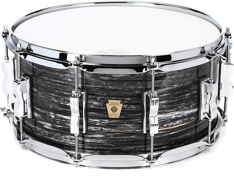 Ludwig Classic Maple Snare Drum - 6.5-inch x 14-inch - Vintage Black Oyster  (3-pack) Bundle