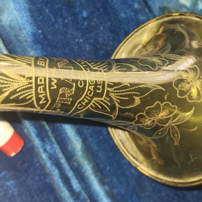 Vintage 1940's WM Frank Cornet Project brass trumpet horn with case image 6