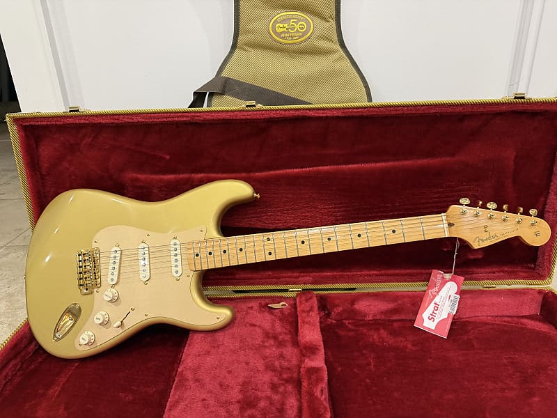 Fender 50th Anniversary Stratocaster Aztec Gold 2004 | Reverb