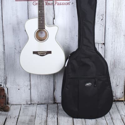 Daisy Rock Guitars Wildwood Acoustic Electric Guitar Pearl White w Gig Bag DEMO image 1