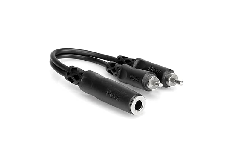 Hosa YPR-131 Y Cable 1/4 Inch TSF to Dual RCA image 1