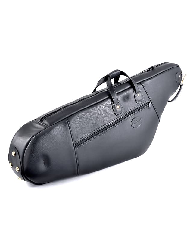 Sax Gig Bag Baritone Saxophone Low B Leather Smooth Black Glenn Cronkhite Reverb Deutschland