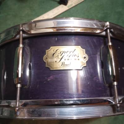 Pearl Export Series 5.5x14 Snare Drum 1990's - Purple/Cobalt Lacquer image 1