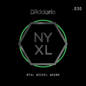 D'Addario NYXL Nickel Wound Electric Guitar Single String .030