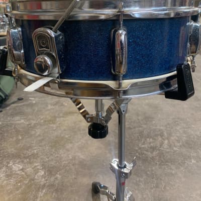 Black Jack Vintage MIJ 5" x 14" Blue Sparkle Snare Drum image 3