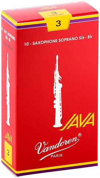 Vandoren SR303R Java Red Soprano Saxophone Reeds - Strength 3 (Box of 10) image 1
