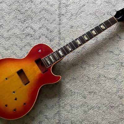 Gibson Vintage 1974 Les Paul Deluxe Project Guitar Cherry Burst 1970's image 4