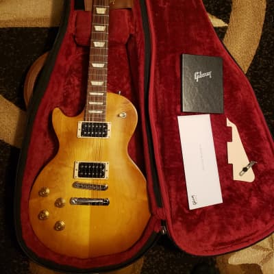 Upgraded Gibson  Les Paul Tribute  2020 Honey burst left handed image 2