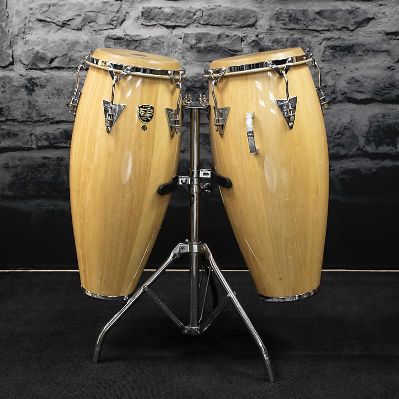 LP Cosmic Percussion Natural Vintage Conga Set 10" & 11" Reverb