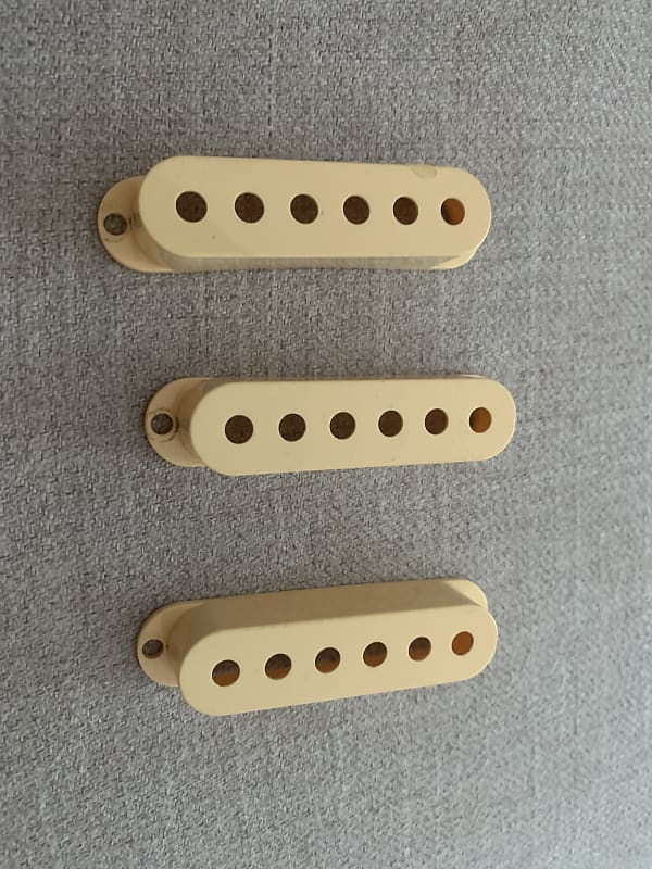 3 yellow Dimarzio pickup covers for stacked humbuckers Reverb