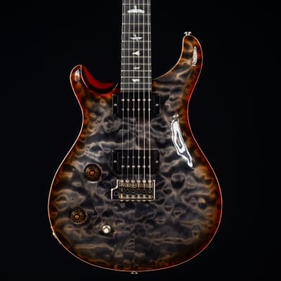 PRS  Custom 22 2018 Lefty 10 Top Quilt Maple Wood Library Burnt Maple Leaf 5614 image 2