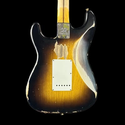 Mint Fender Custom Shop LTD 70th Anniversary 1954 Stratocaster Heavy Relic 2-Color Sunburst w/case image 7