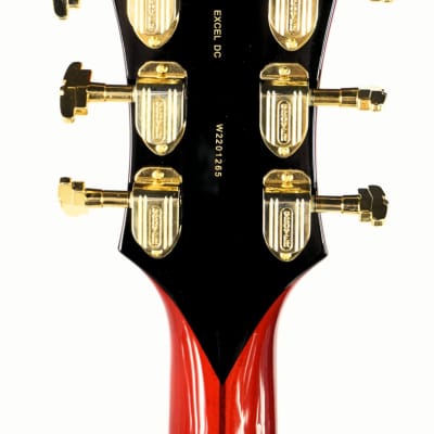D'Angelico Excel DC Double Cutaway w/ stop-bar tailpiece - Trans Cherry - W2201265 image 9