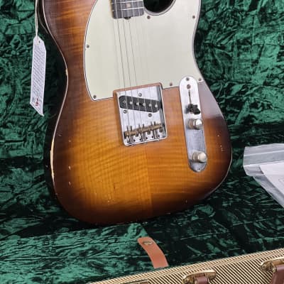 General Vintage Tone  Custom special Single T 1965 Figured Top Electric Guitar  2021 2 tone burst nitrocellulose thin skin for sale