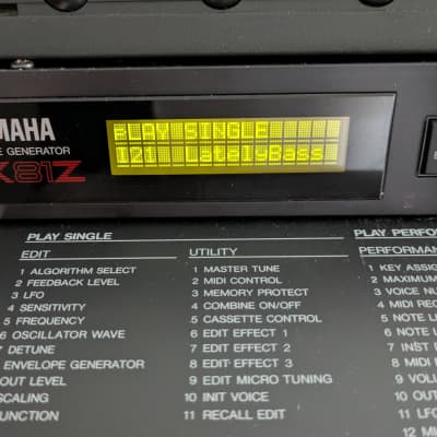 Yamaha TX81Z Rackmount FM Tone Generator 1987 - 1988 - Black