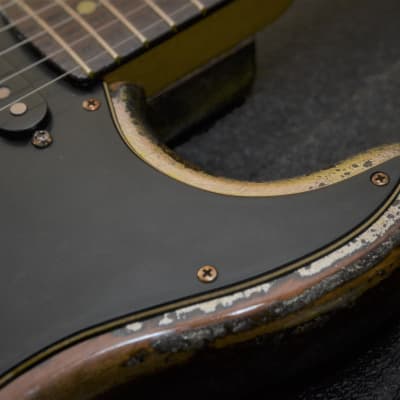 Fender Stratocaster Heavy Relic Nitro Silver Sparkle O Black HSS Custom by Guitarwacky image 11