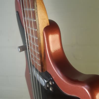 C1961 Rare vintage! HOPF TWISTY Bass "Coral Rosè" image 11