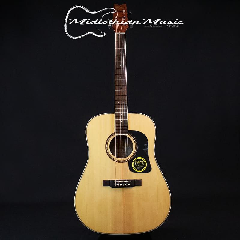 Washburn D10s Acoustic Guitar Natural Gloss Finish USED Reverb