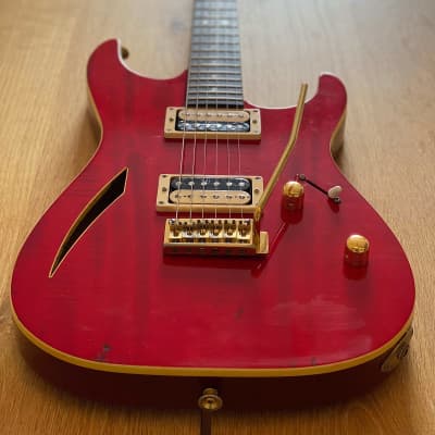 Charvel Japan CDT-80 Semi Hollowbody 1991 See Through Cherry Red RARE model for sale