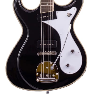 Eastwood Sidejack DLX Bound Solid Basswood Body Set Maple Neck 6-String Electric Baritone Guitar image 5