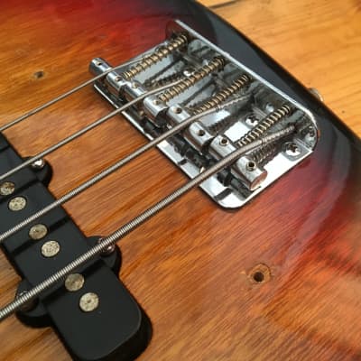 1970s Columbus Bass Guitar Made in Japan Roadworn Big Block Inlays image 23