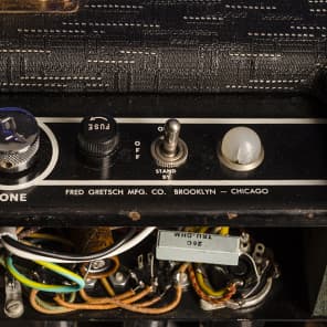 Gretsch 6156 Playboy Amplifier 1959 Charcoal/Tan Tweed image 10