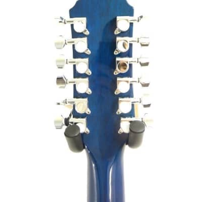 Oscar Schmidt OD312CETBL 12-string Transparent Blue Acoustic Electric Guitar              * image 3
